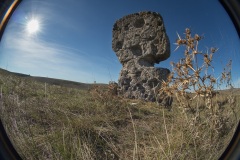 Paysage du causse au fisheye