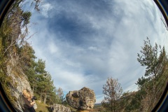 Paysage du causse au fisheye