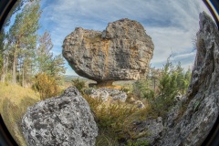 Paysage du causse au fisheye