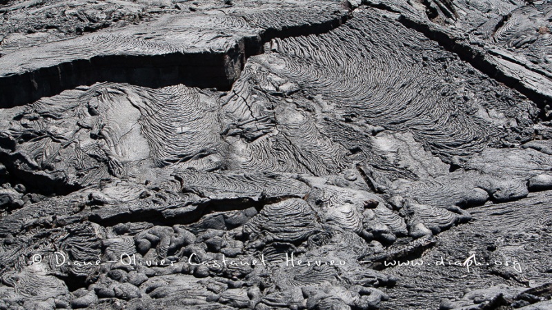 Coulées de lave, île de Santiago, Bahia Sullivan - îles Galapagos