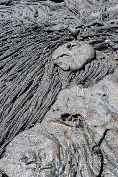 Coulées de lave, île de Santiago, Bahia Sullivan - îles Galapagos