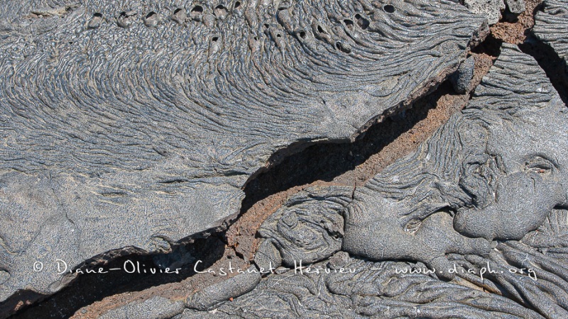 Coulées de lave, île de Santiago, Bahia Sullivan - îles Galapagos