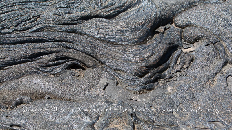 Coulées de lave, île de Santiago, Bahia Sullivan - îles Galapagos