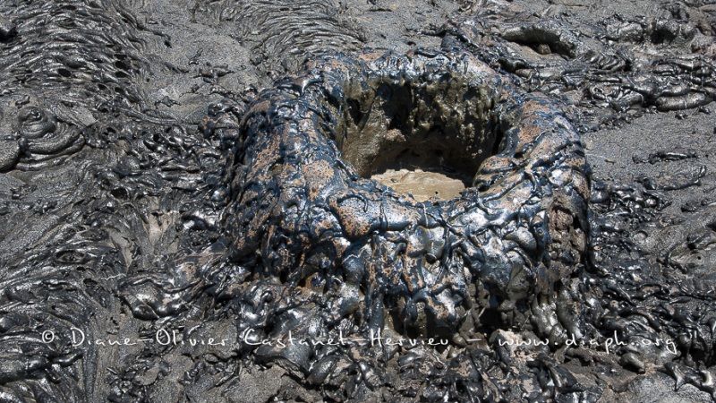 Coulées de lave, île de Santiago, Bahia Sullivan - îles Galapagos