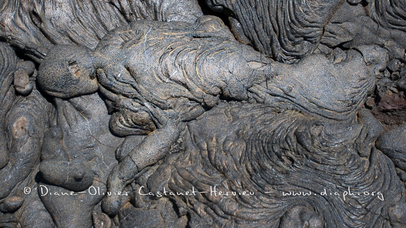 Coulées de lave, île de Santiago, Bahia Sullivan - îles Galapagos