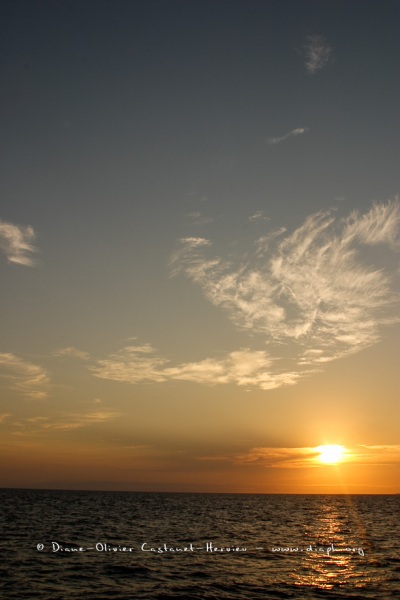 Coucher de soleil dans le pacifique