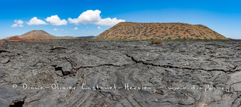 Coulées de lave, île de Santiago, Bahia Sullivan - îles Galapagos