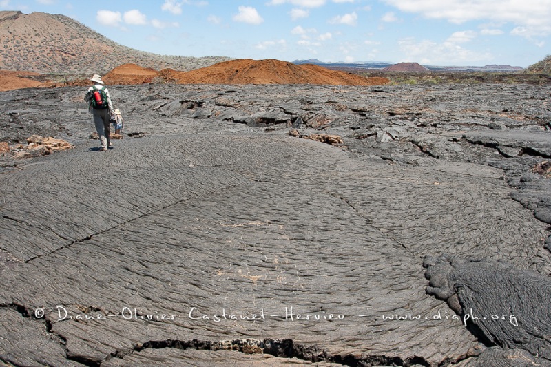 Coulées de lave, île de Santiago, Bahia Sullivan - îles Galapagos